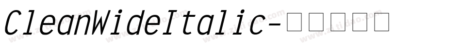 Clean Wide Italic字体转换